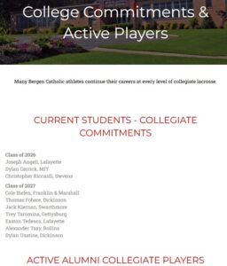 BC Lax College Players